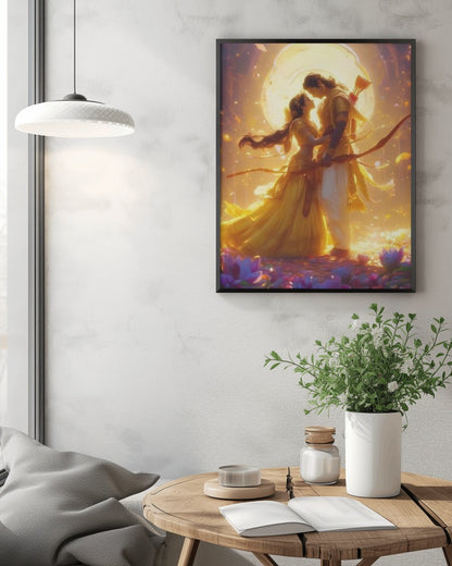 LORD SHREE RAM & MAA SITA METAL POSTER