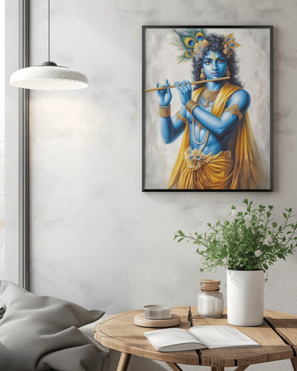 LORD KRISHNA METAL POSTER