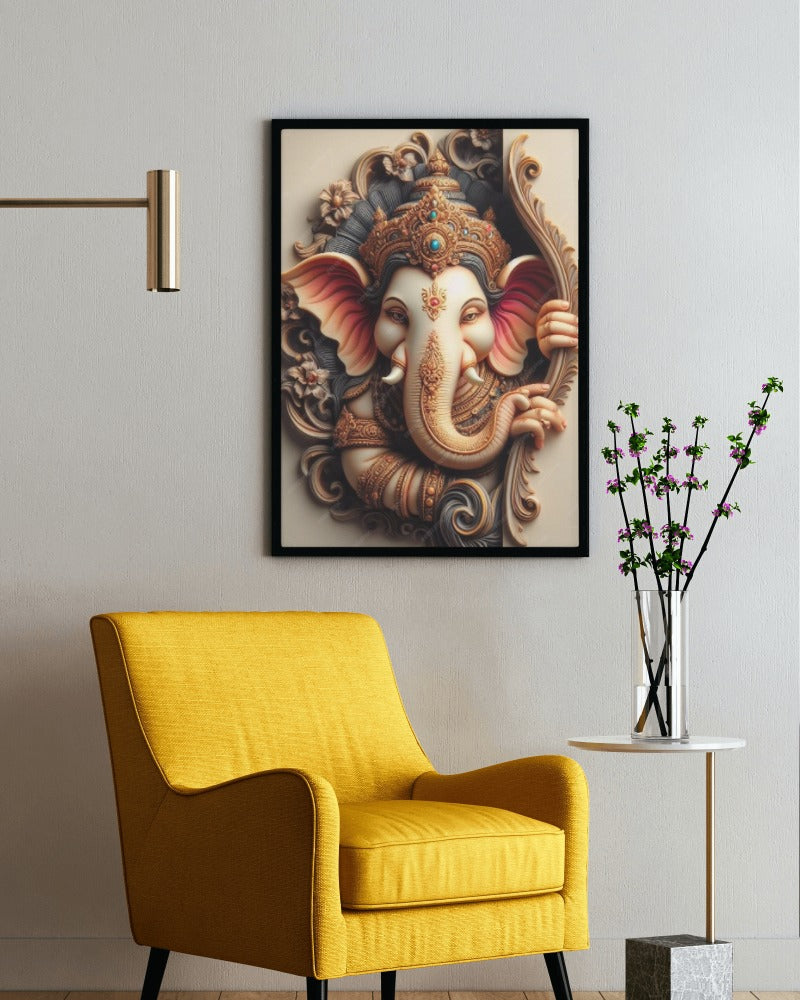 LORD GANESHA METAL POSTER