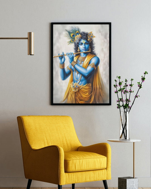 LORD KRISHNA METAL POSTER