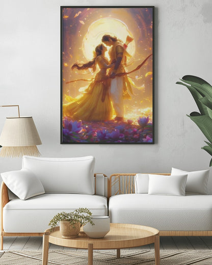 LORD SHREE RAM & MAA SITA METAL POSTER