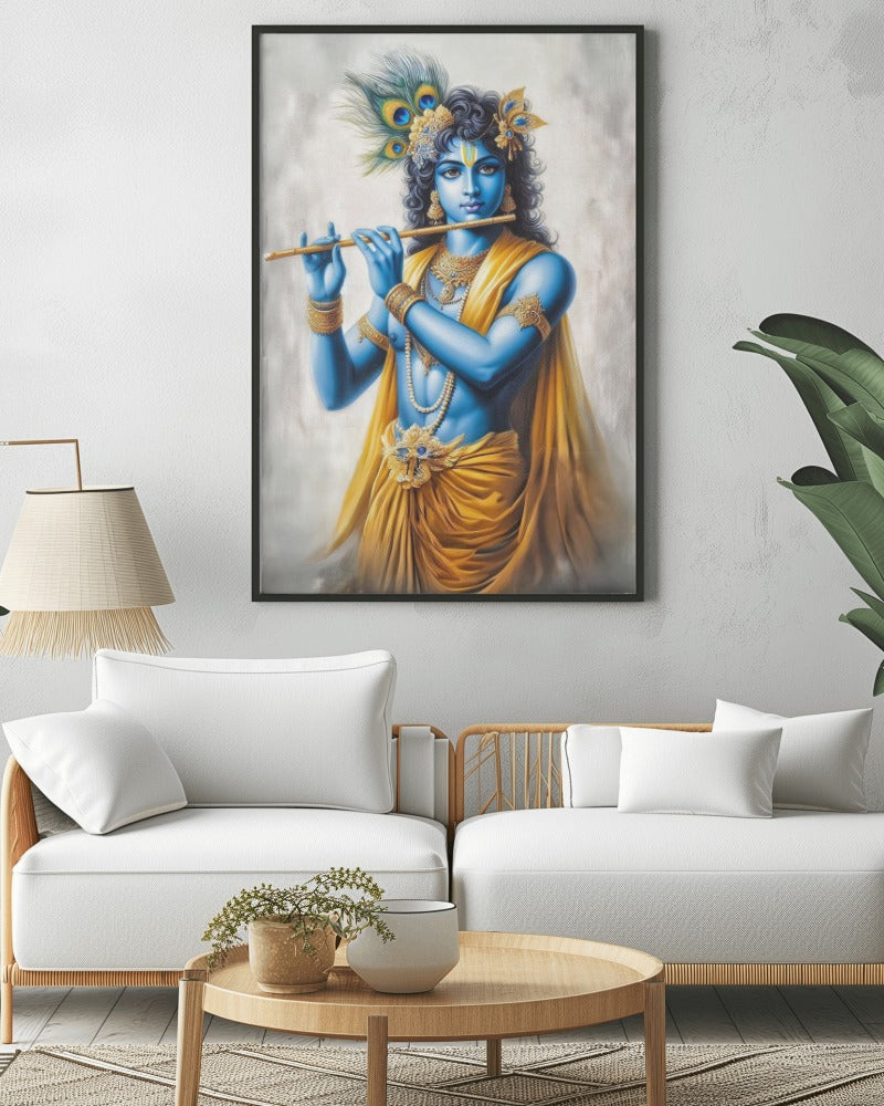 LORD KRISHNA METAL POSTER