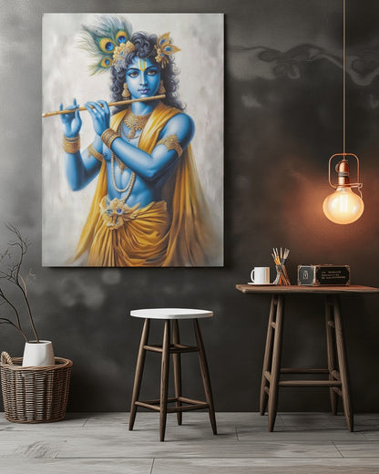 LORD KRISHNA METAL POSTER